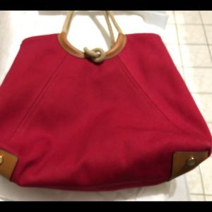 Michael Koras Red Canvas Bag